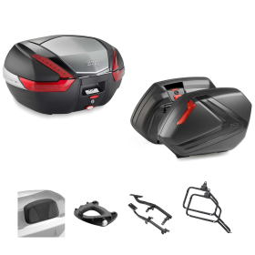 GIVI Top Case Kit V47 V37 Schwarz Rot 47/37L für YAMAHA