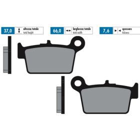 POLINI brake pad pair sintered compound 37x66x7.6 mm