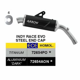 ARROW Slip-On Auspuff Homologiert Indy Race EVO Schwarz Alu für Voge Valico 900DSX E5+