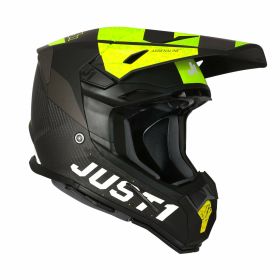 JUST1 J 22 YOUTH ADRENALINE Motocross Helmet Black/Fluo Yellow/Matt Carbon
