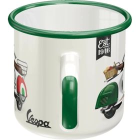 Tazza motivo Vespa Italian legend bianco/verde