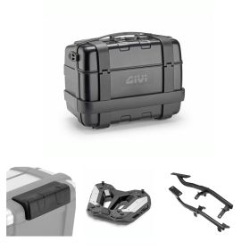 GIVI TREKKER Top Case Kit Schwarz 46L für VOGE VALICO DSX RALLY