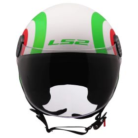 Casco Jet LS2 OF558 SPHERE LUX II Urby Bianco Opaco Verde Rosso