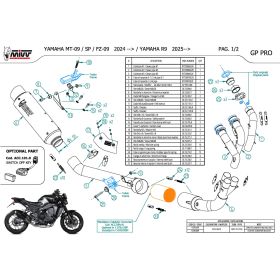 MIVV High GPpro Schwarz Komplettauspuff für YAMAHA R9