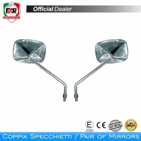 Coppia specchietti manubrio omologati FAR 0509/0510 cromo