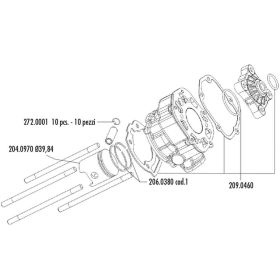 POLINI Thermal Group D.39.84 stroke 40 49.9cc cast iron cylinder