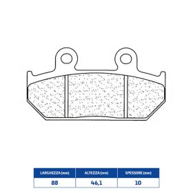Paire de plaquettes de frein avant CL BRAKES 2248A3+ en composé fritté pour motos de route