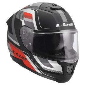 Casco integrale LS2 FF808 STREAM II VINTAGE nero grigio rosso
