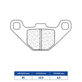 Jeu de plaquettes de frein CL BRAKES 2469ATV1 en métal fritté