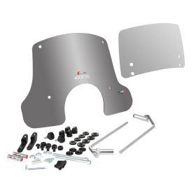 PARABREZZA FACO TWIN SCREEN REGOLABILE COMPLETO DI  ATTACCHI
