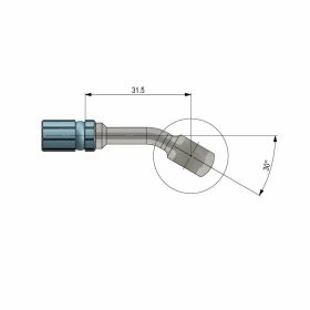 Raccordo ad anello JMP TYP0803 acciaio inossidabile 8mm 30