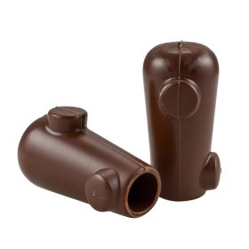 ARIETE D.20mm Chaussures de support en caoutchouc marron RAL 8015 pour Vespa 50 R/Special