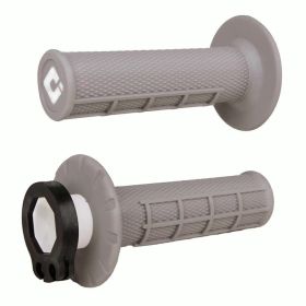 Manopole ODI GRIPS MX half waffle morbide bloccaggio rapido grigio