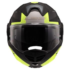 Casco Modulare Reversibile LS2 FF901 ADVANT-X Oblivion Nero Opaco Giallo Hi-Viz
