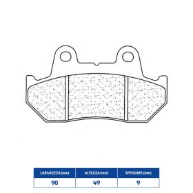 Jeu de plaquettes de frein avant CL BRAKES 2382A3+ en composé fritté pour HONDA