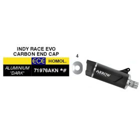 ARROW Slip-On Auspuff genehmigt Indy Race EVO schwarze Alu-Carbon-Kappe für Yamaha MT-10