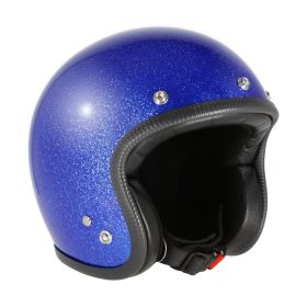 Jethelm 70'S Metalflake blau