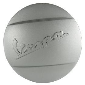 Copertura coperchio variatore PIAGGIO motori LEADER argento opaco scritta Vespa