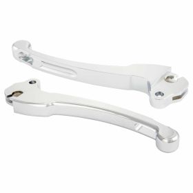 Ensemble de leviers d'embrayage/frein en aluminium chromé SIP CNC 2 pièces