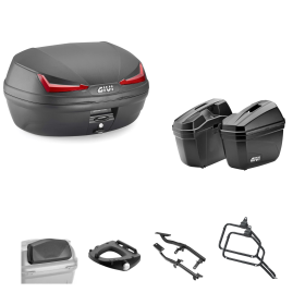 GIVI SIMPLY IV Top Case E22 Schwarz Rot 45/22L für APRILIA