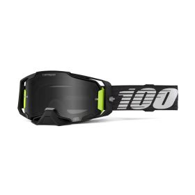 Masque de motocross ARMEGA HIPER TETSUMI 100 % noir avec lentille miroir