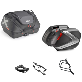 GIVI X-LINE Top Case Kit V37 Black/Red 40/37L for SUZUKI DL V-STROM