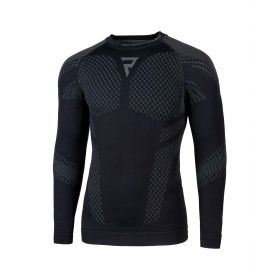 REBELHORN ACTIVE II Herren Schwarz/Grau Thermo Motorrad T-Shirt