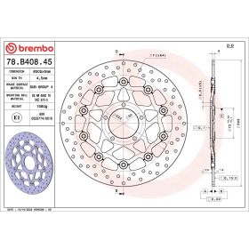 Disco freno flottante BREMBO 78B40845 serie oro D.305 spessore 5mm 5 fori per DUCATI