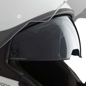 Sun visor for TUCANO URBANO HYPERLINK helmets dark smoked