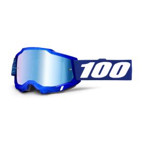 100% ACCURI 2 2028 Motocross-Brillen Blau Spiegelglas