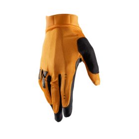 LEATT 1.0 GripR MTB Gloves yellow large MicronGrip palm touchscreen compatible