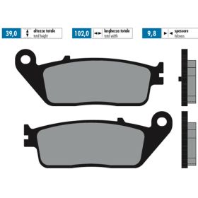 POLINI brake pads pair sintered compound 39x102x9.8 mm