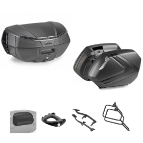GIVI V49 AIR Top Case Kit V37 TECH Smoked Black 49/37L for YAMAHA