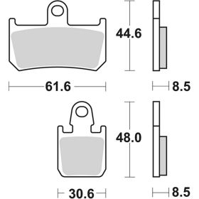 SBS Bremsbeläge Sinterverbindung 839RST 4 Stück für Yamaha
