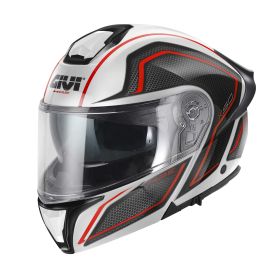 GIVI X50 Fiber Hologram Modular helmet white black red