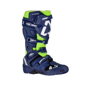 Stivali moto LEATT Moto 4.5 Enduro blu verde nero chiusura SideLock