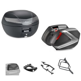 GIVI V40 TECH Topcase-Kit V37 Rauchschwarz/Rot 40/37L für YAMAHA