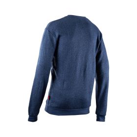 Maglione girocollo LEATT Tech Denim blu tessuto tecnico elasticizzato