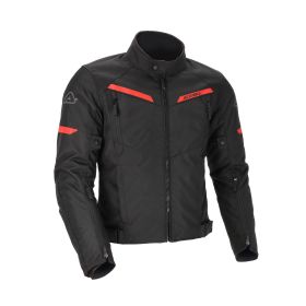 Giacca impermeabile ACERBIS Dual Road poliestere omologata x-street nera/rossa