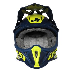 CASQUE TOUT TERRAIN JUST1 J18 MIPS PULSAR JAUNE FLUO / BLEU MAT