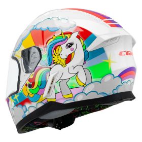 Full face helmet child CGM 265D MICRO DREAMS white fucsia azure