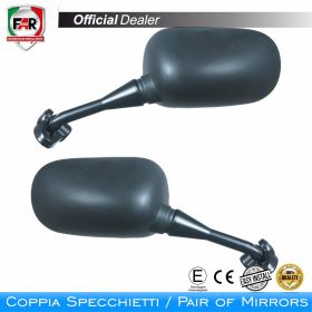 Coppia specchietti carena omologati FAR 0157/0158 neri