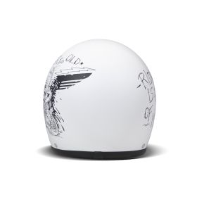 Jet Helm Cafe Racer DMD RETRO Oldie Weiß Matt