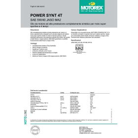 MOTOREX POWER SYNT 4T 5W/40 JASO MA 2 Motoröl 4L Kanister