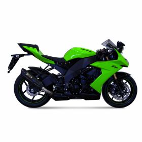 MIVV Schwarzer Slip-On Auspuff Genehmigter Klang für KAWASAKI zx-10 r/rr/se 2008-2010