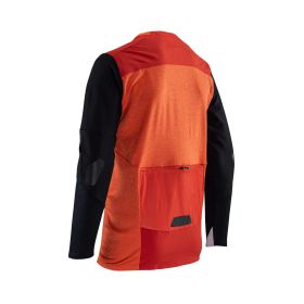 LEATT All-Mountain 5.0 MTB-Trikot Hellrot WarmYarn UPF 50+ Winddicht