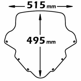 Cupolino ISOTTA blu 495x515mm per YAMAHA t-max