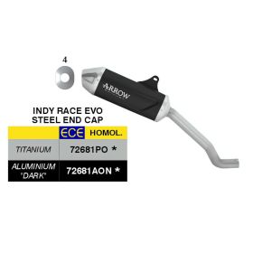 ARROW Slip-On Auspuff genehmigt Indy Race EVO schwarze Aluminium für Morbidelli T502X