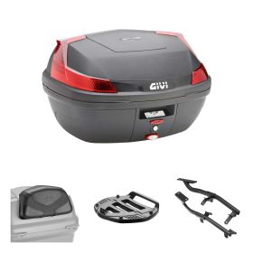 Kit topcase GIVI B47 BLADE noir rouge pour SUZUKI GSF 600/1200 Bandit / S