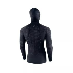 T-shirt termoattiva moto uomo REBELHORN con passamontagna THERM II 2 nera/grigia